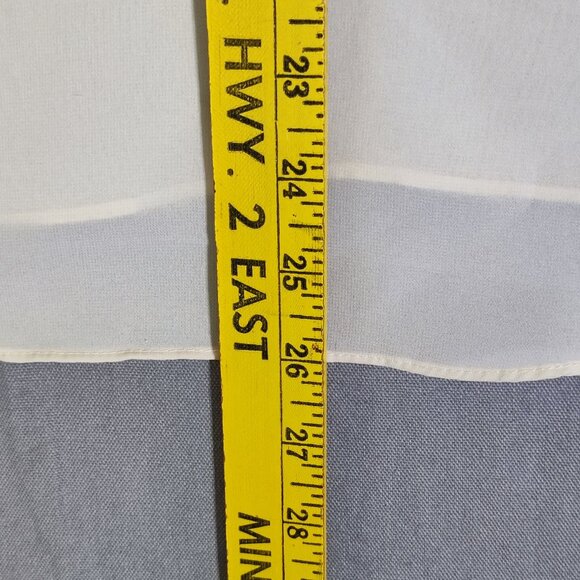 Volcom 1/4 bottom down blouse women's size L (14) cream colour see through thin - Picture 9 of 9